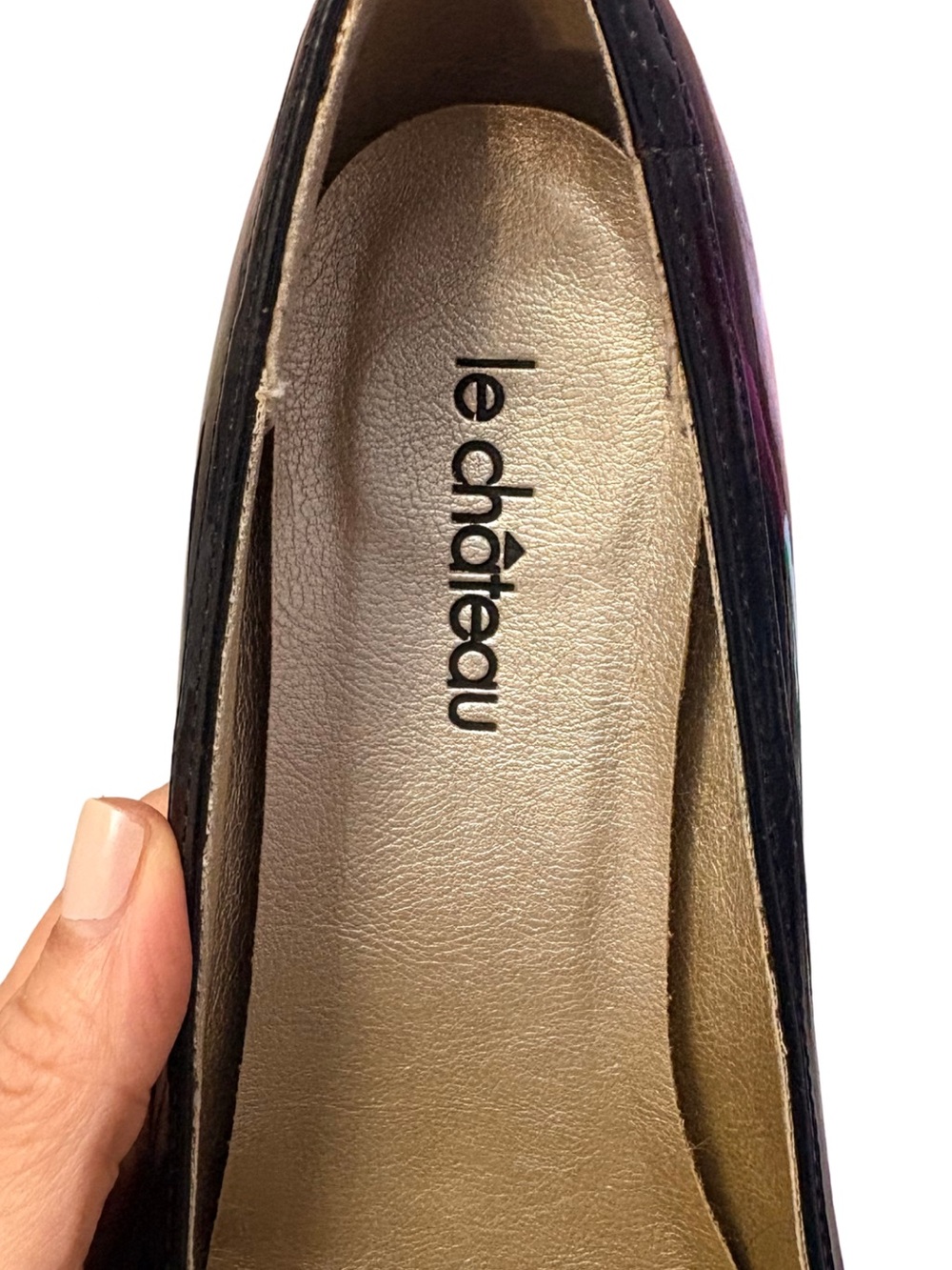 Le Château Black Patent Mary Jane Heels Size 8 Round Toe - Picture 2 of 8
